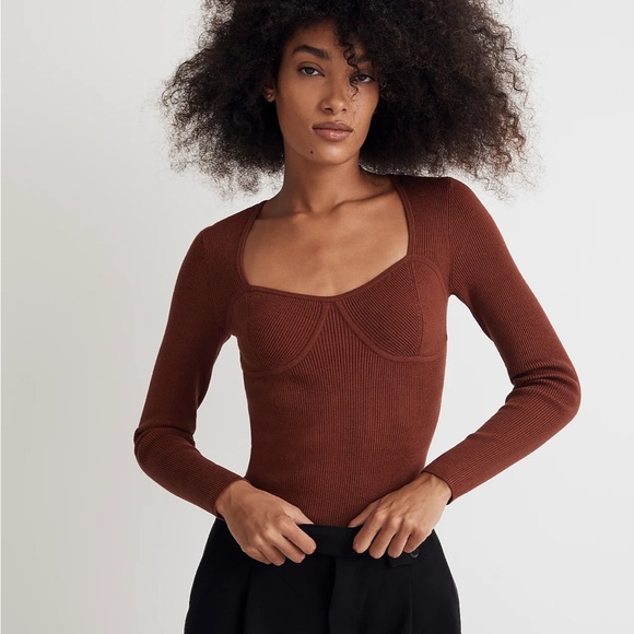 NWT Madewell signature Knit Sweater Top - Picture 1 of 7